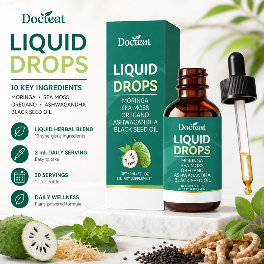 Herbal Wellness Liquid - Multi-Herbal Liquid Drops 60ml with Moringa,