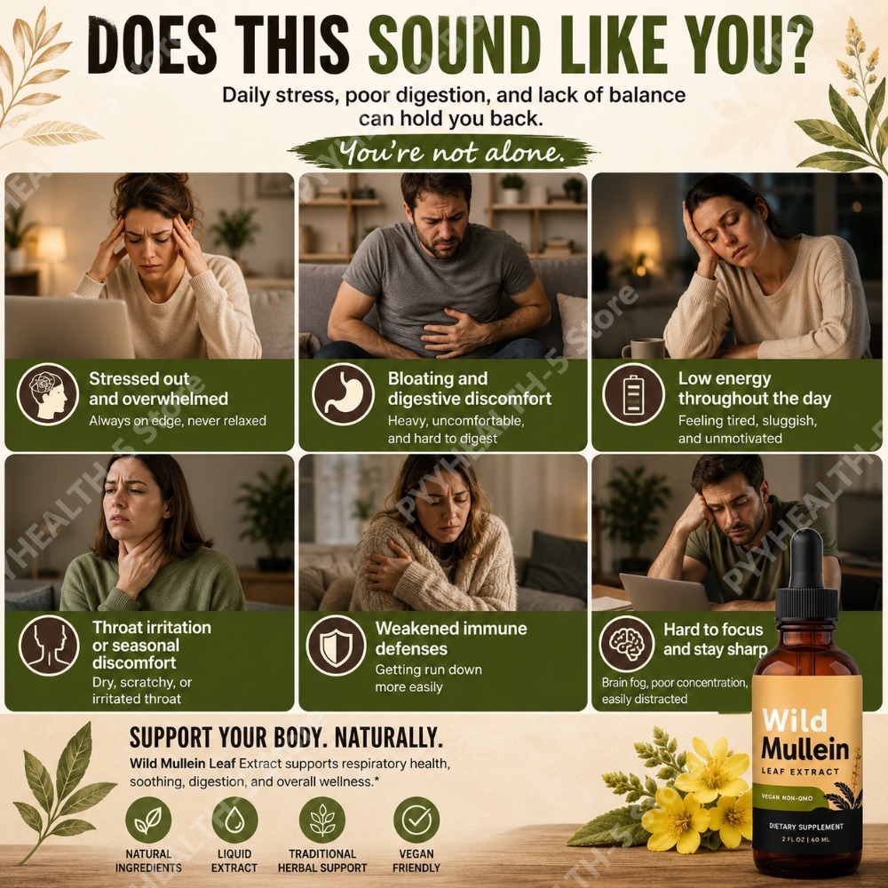 Wild Mullein Leaf Drops with G - Herbal Wellness Liquid review and price