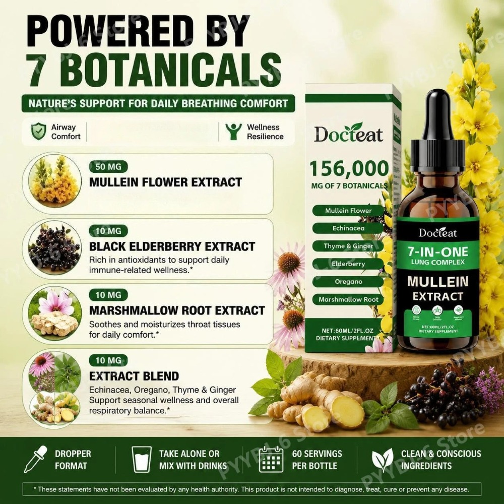 Docteat 7-in-1 Mullein Extract - Herbal Wellness Liquid review and price
