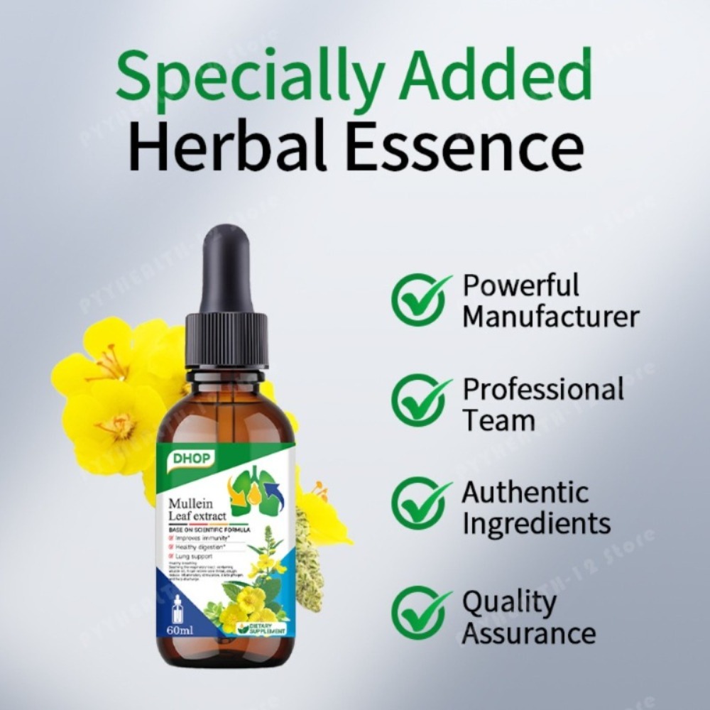Mullein Leaf Extract Drops 60m - Herbal Wellness Liquid review and price