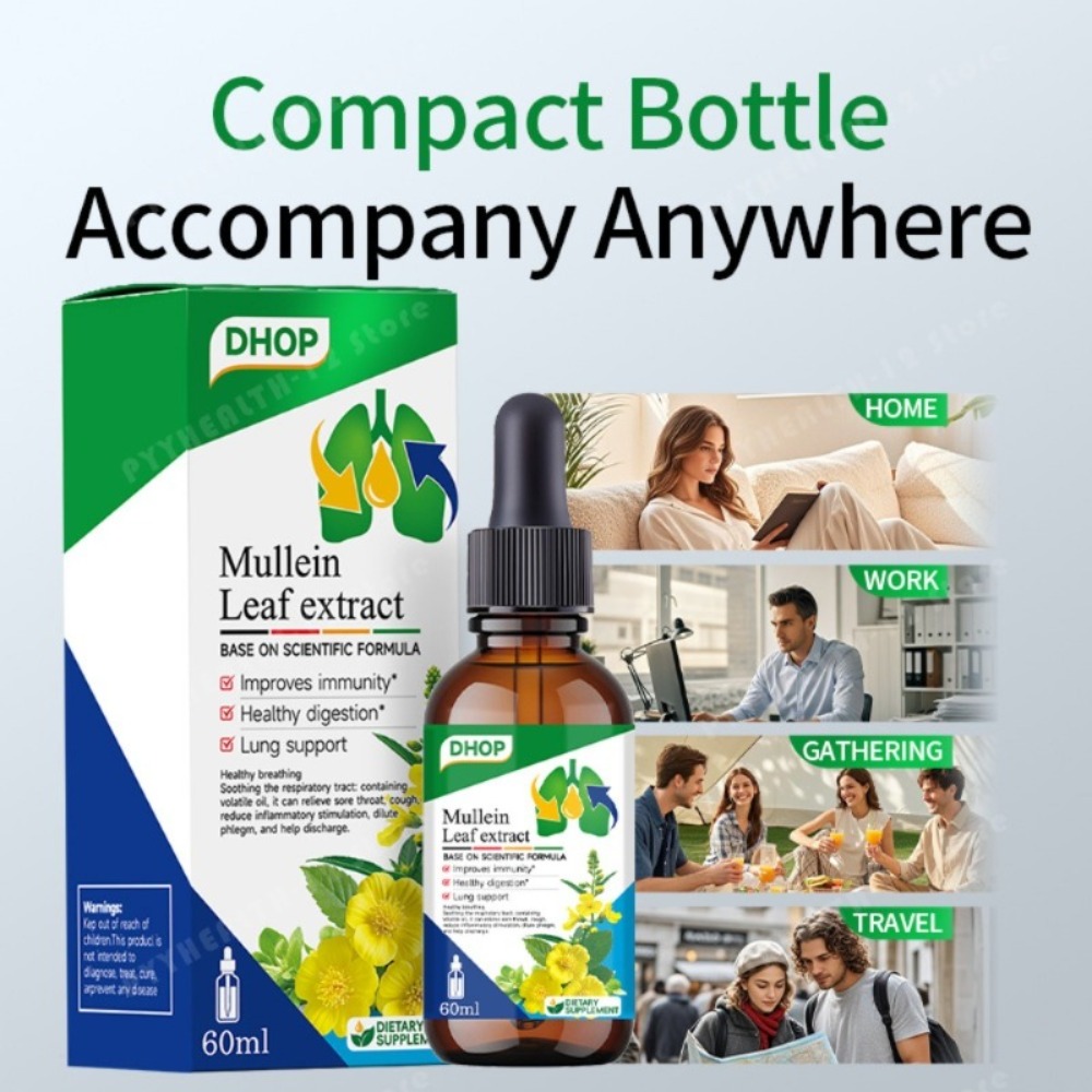 Mullein Leaf Extract Drops 60m - Herbal Wellness Liquid review and price