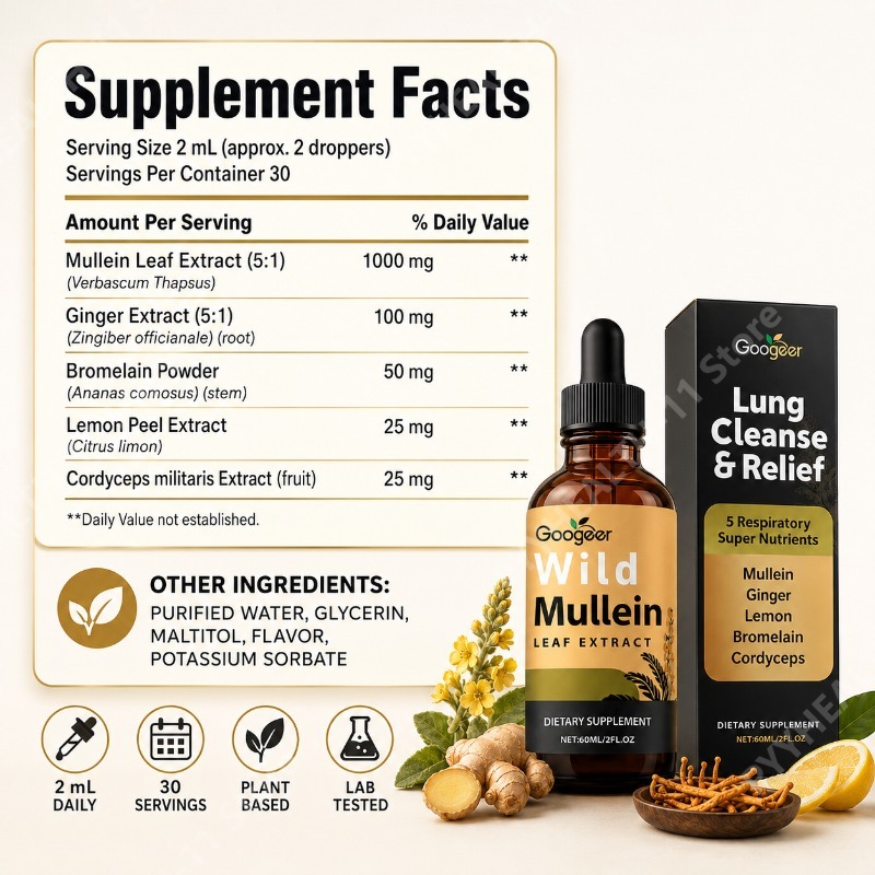Mullein Liquid Drops Herbal Bl - Herbal Wellness Liquid review and price