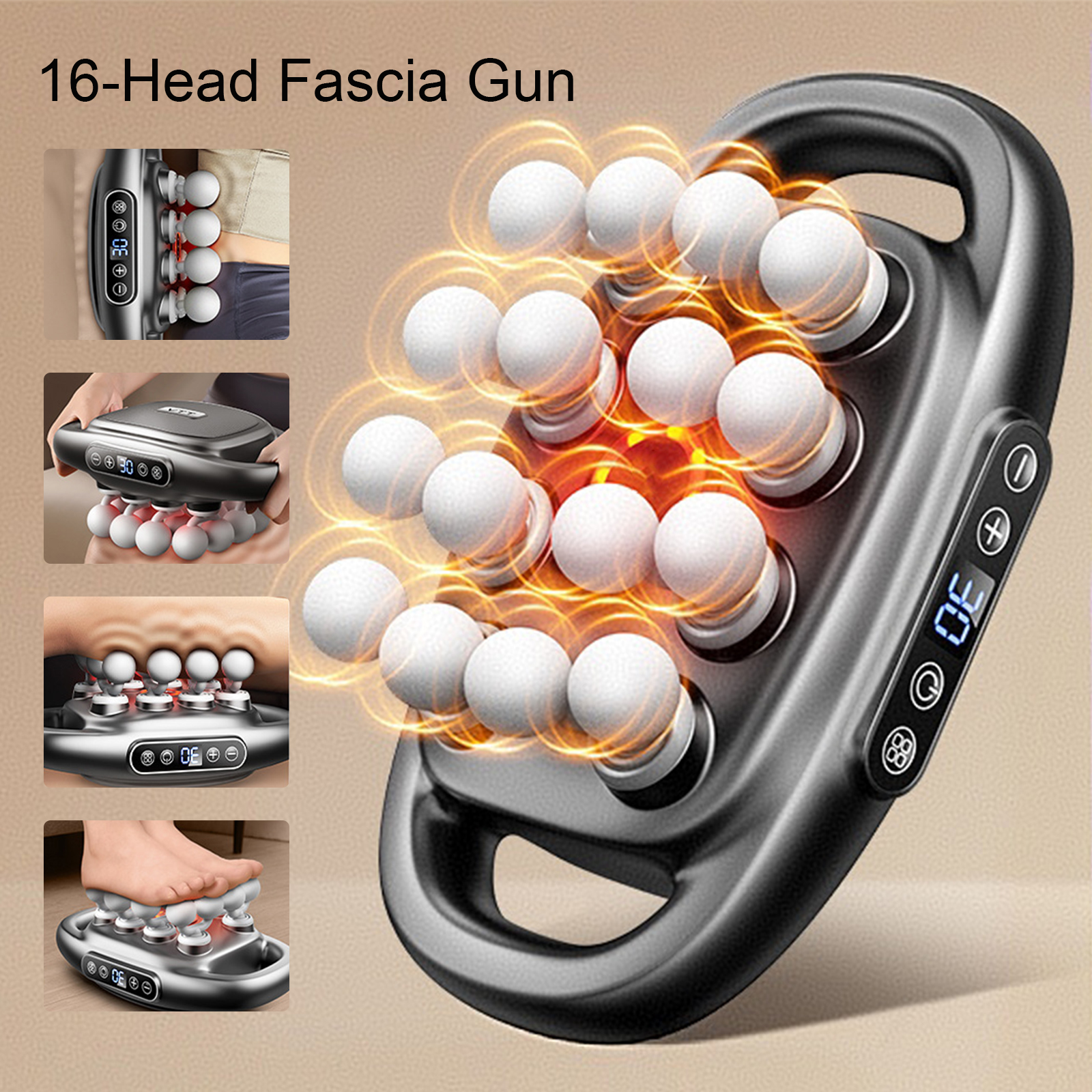 16-Head Fascia Gun High-Freque - Health Wellness review and price