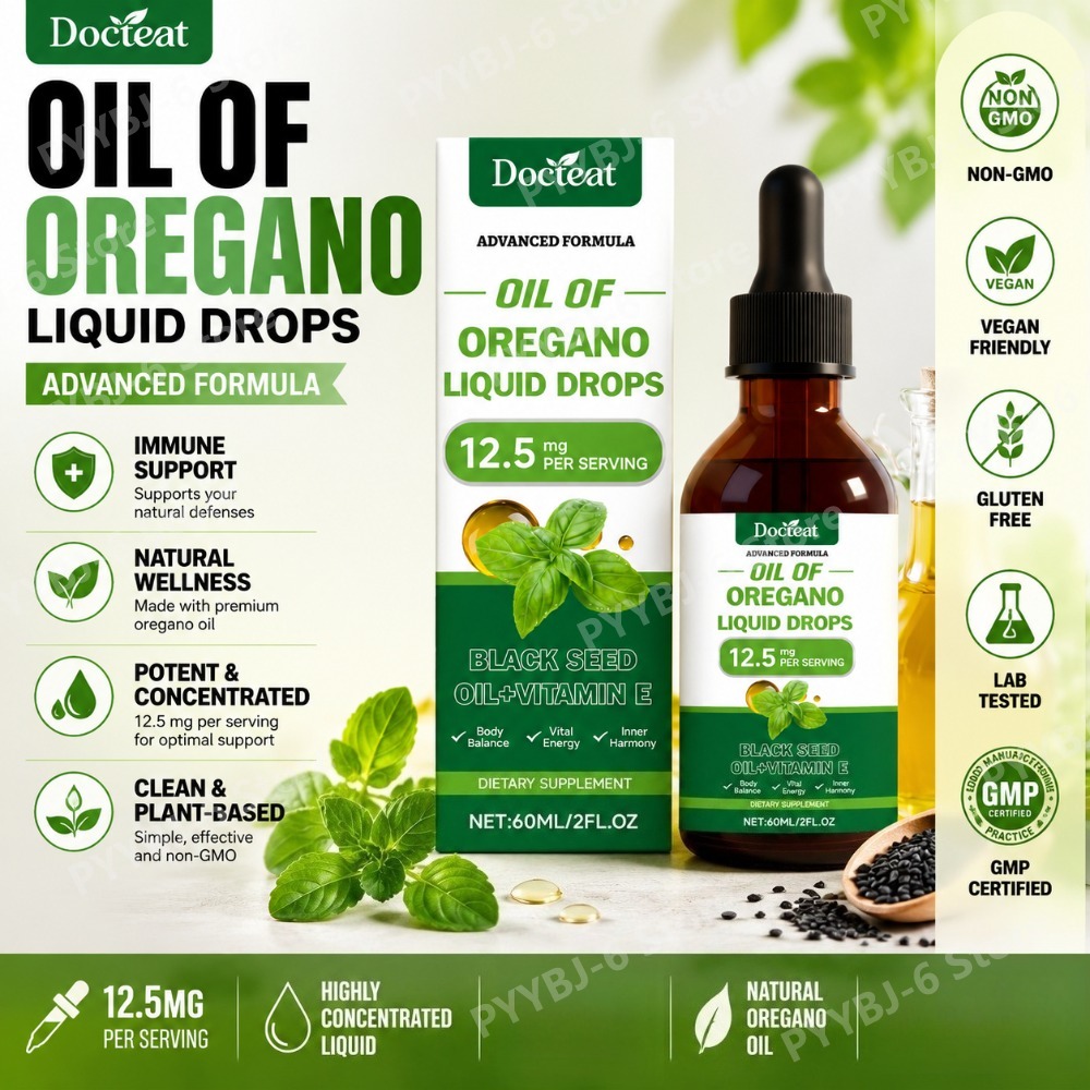 Oregano Oil Liquid Drops 60ml  - Herbal Wellness Liquid review and price